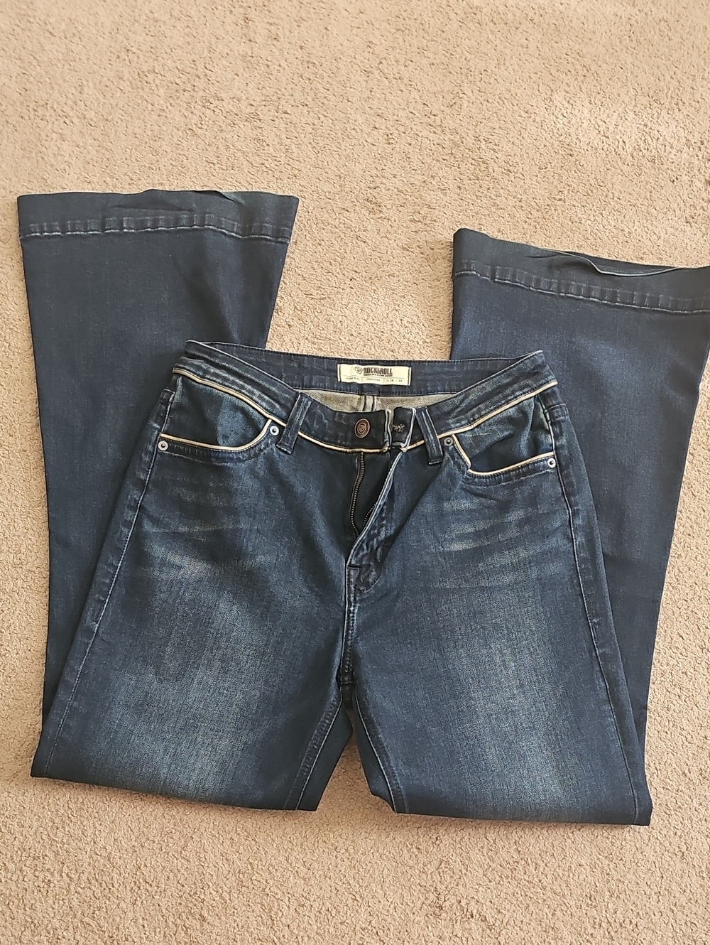 Rock & Roll Cowgirl Dark Blue Flared Jeans